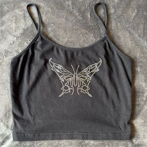SHEIN Gray Graphic Crop Camisole